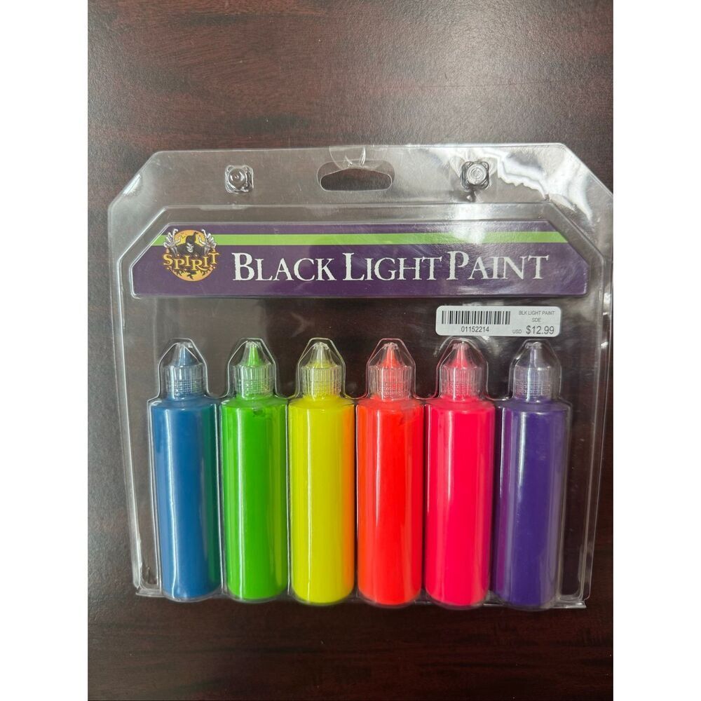 NWT Spirit Halloween Black Light Paint- 6 pack